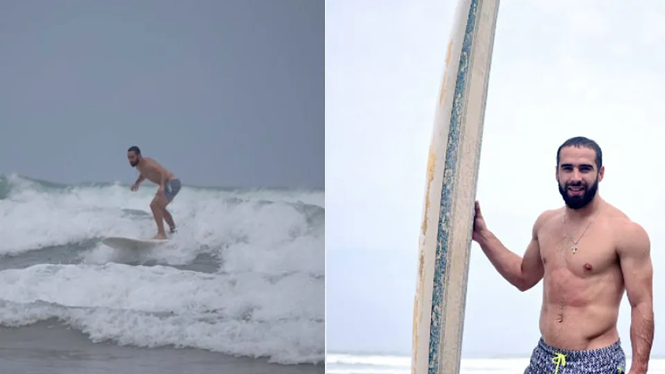 Carvajal surfea en sus vacaciones