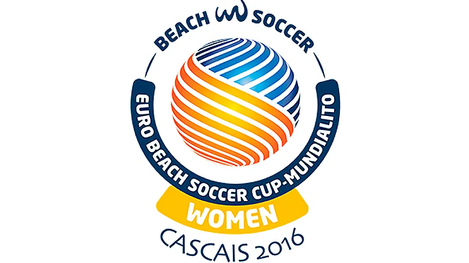 Logotipo fútbol playa femenino