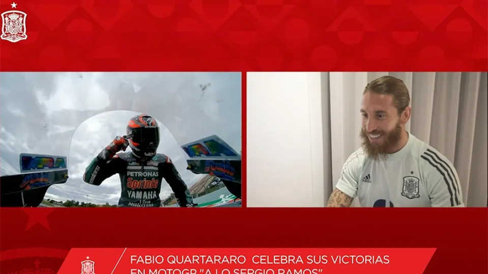 Sergio Ramos, Fabio Quartararo y una celebración a todo gas