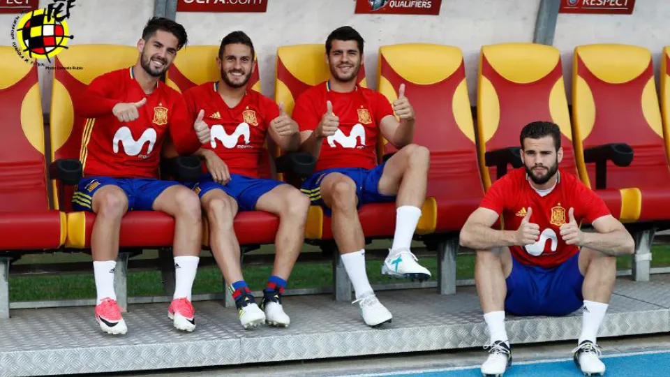 Los jugadores de la Selección española durante una concentración reciente