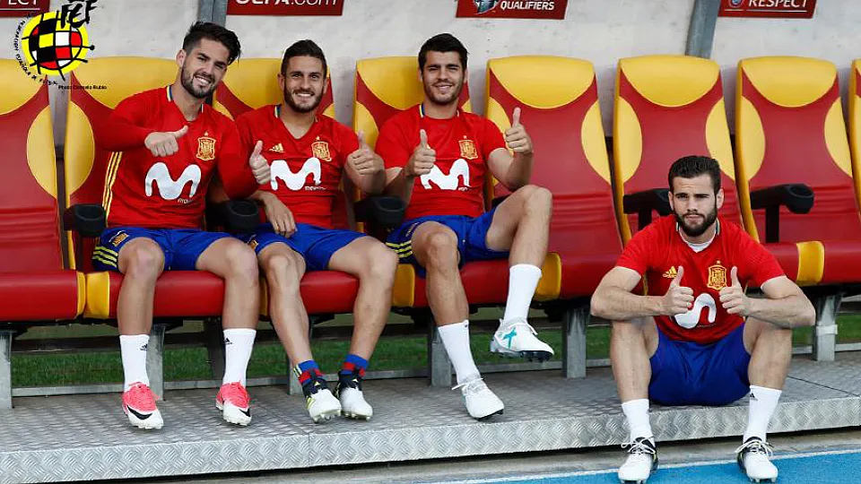 Los jugadores de la Selección española durante una concentración reciente