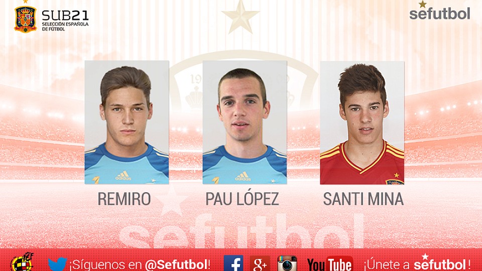 Remiro, Pau y Mina, novedades en la lista de la Selección Sub-21