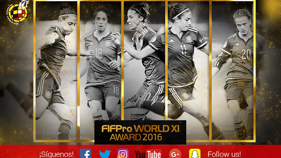 Cinco internacionales españolas son nombradas candidatas al FIFPro XI
