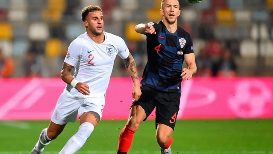Momento del partido entre Croacia e Inglaterra jugado en el país balcánico