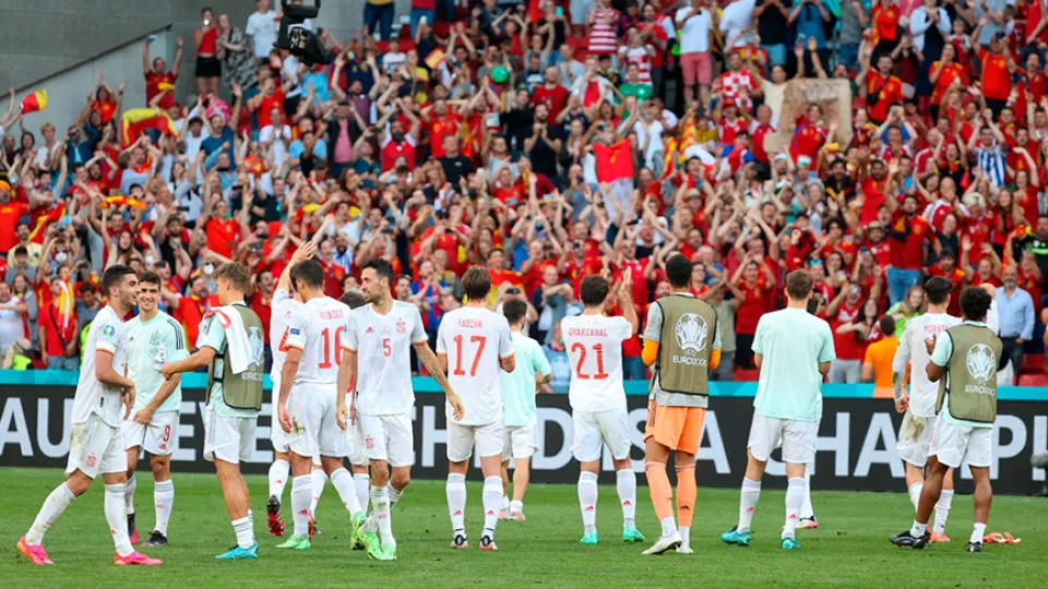 Los jugadores de la Selección al término de su partido contra Croacia
