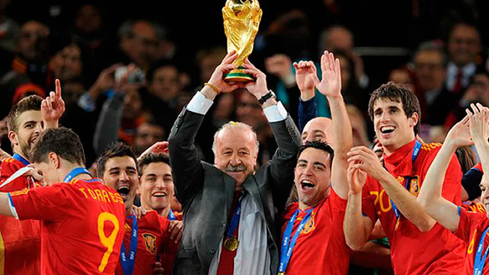 Del Bosque como campeón del mundo