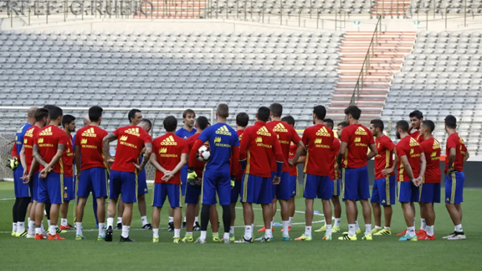 La Selección entrenó en el Estadio Rey Balduino antes de medirse a Bélgica 