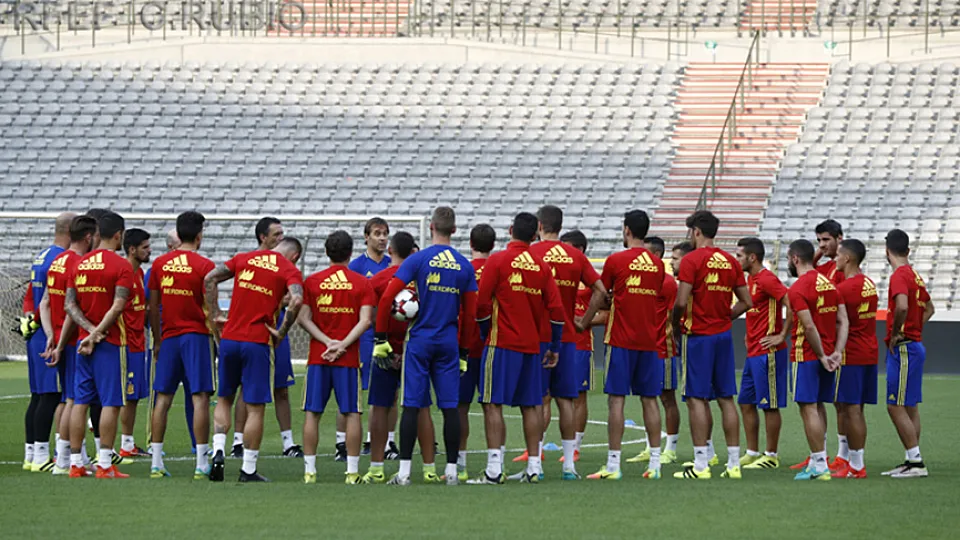 La Selección entrenó en el Estadio Rey Balduino antes de medirse a Bélgica 
