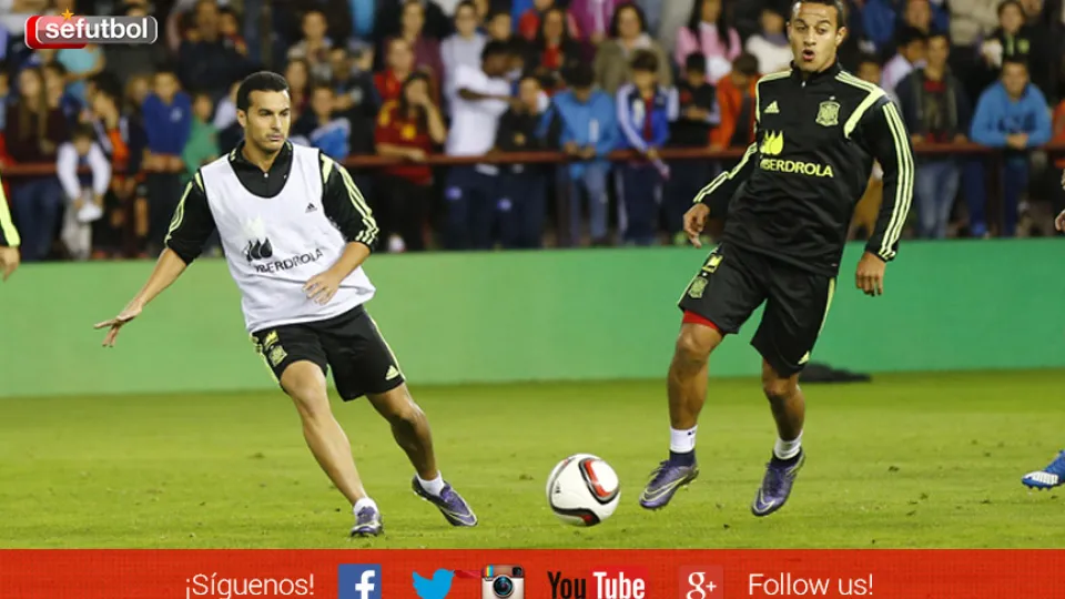 Pedro y Thiago durante un momento del entrenamiento 