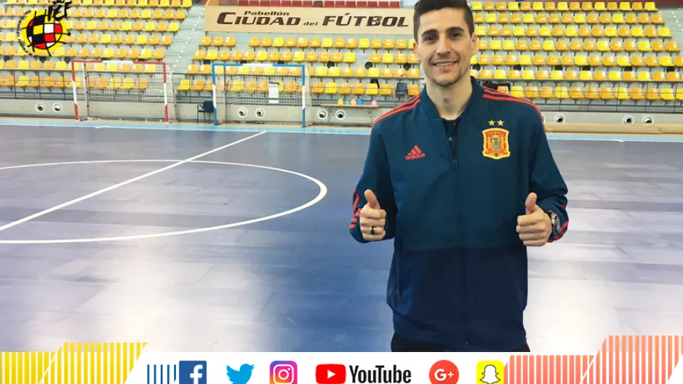 el capitán de la selección española de fútbol sala, Carlos Ortiz, en Las Rozas
