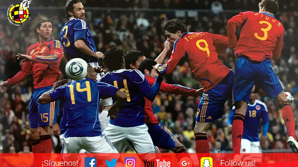 Un lance del España - Colombia en el Bernabéu