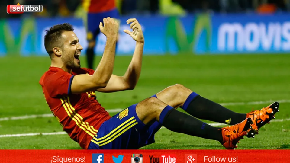 Mario Gaspar marca con la Selección española