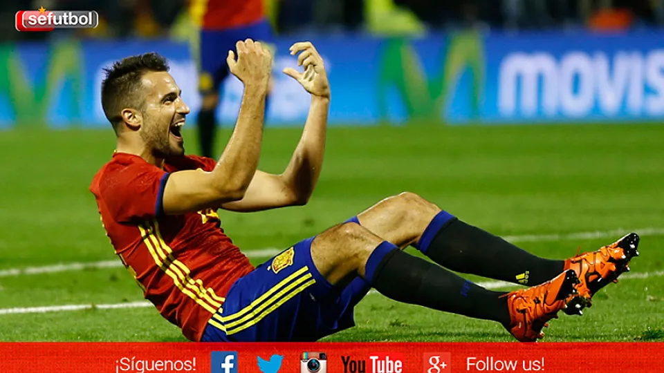 Mario Gaspar marca con la Selección española