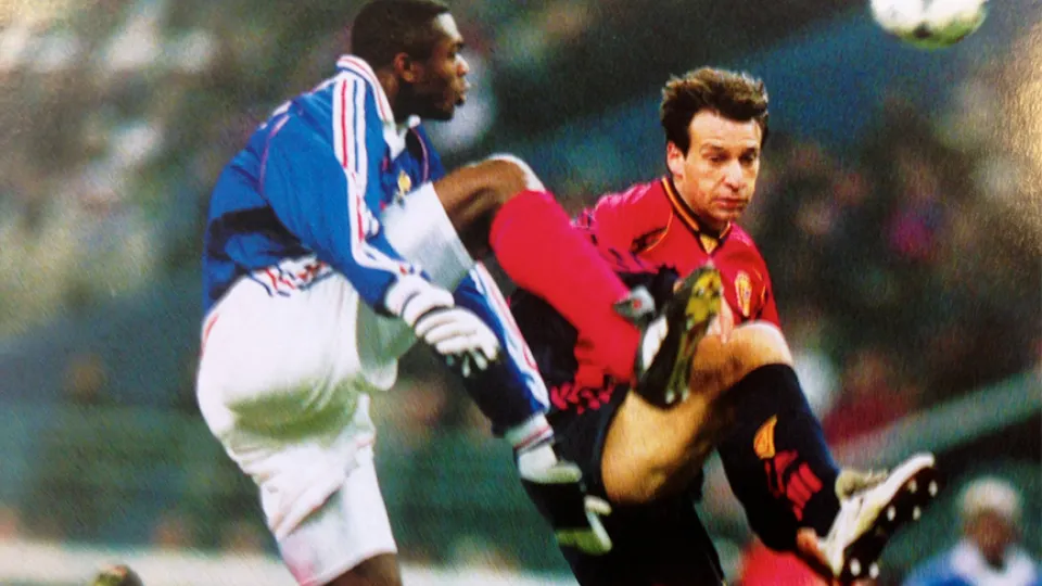 Alfonso Pérez, en el debut de España en el Stade de France de París