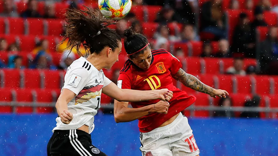 Momento del partido entre Alemania y España jugado en Valenciennes