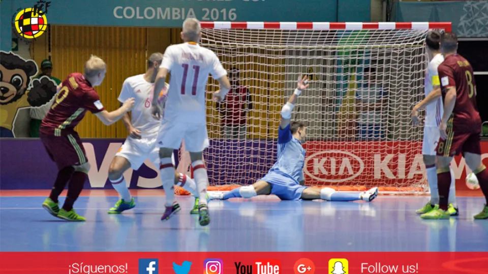 Rusia anota uno de sus goles en Cali