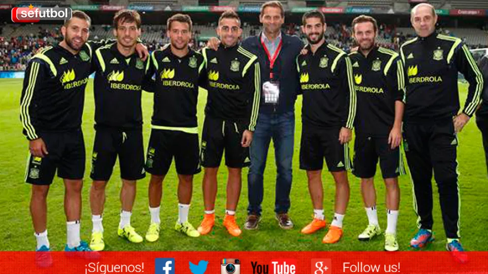 Giner con la Selección española