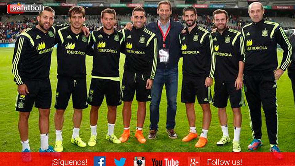 Giner con la Selección española