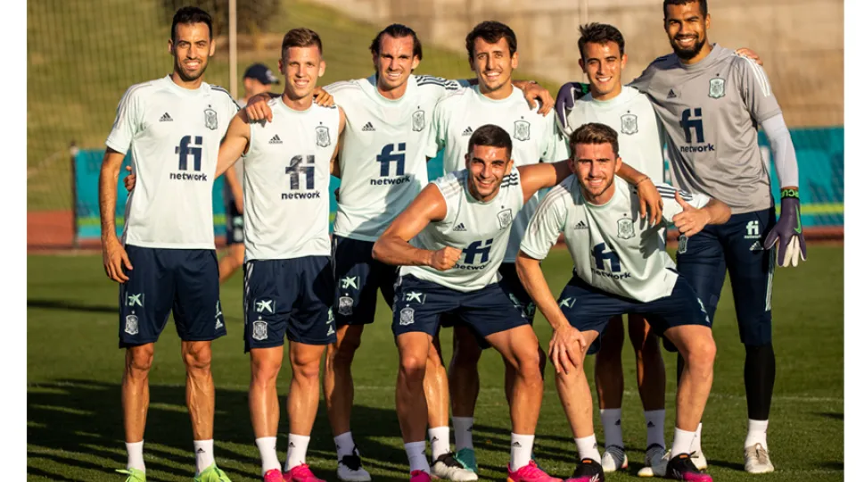 Los jugadores de la Selección, durante el entrenamiento de este sábado en la Ciudad del Fútbol
