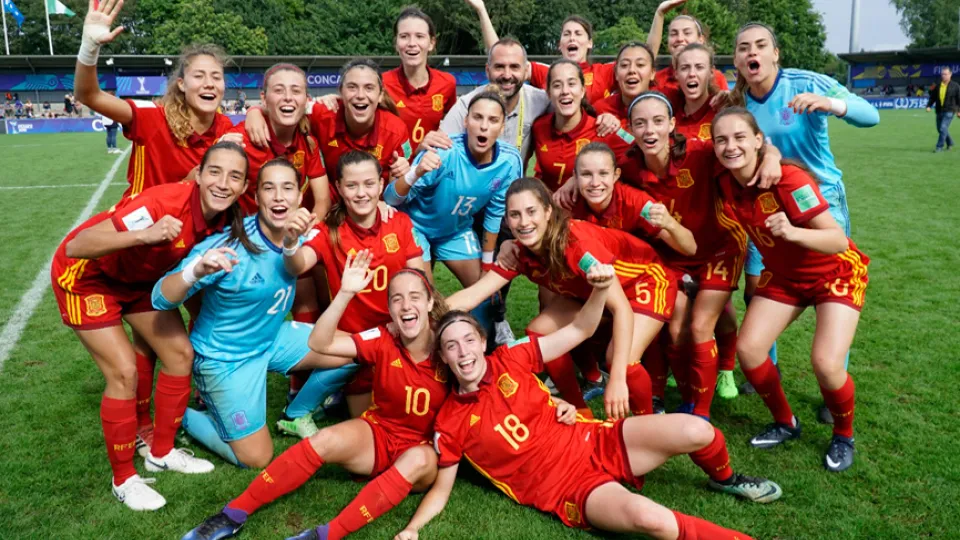 La Selección Sub-20 femenina celebra su su pase a semifinales