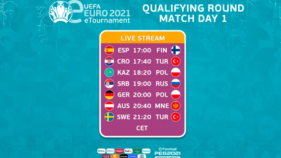 Horarios del clasificatorio de la eEURo 2021