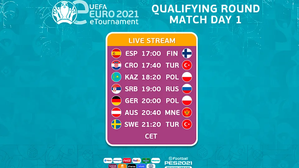 Horarios del clasificatorio de la eEURo 2021