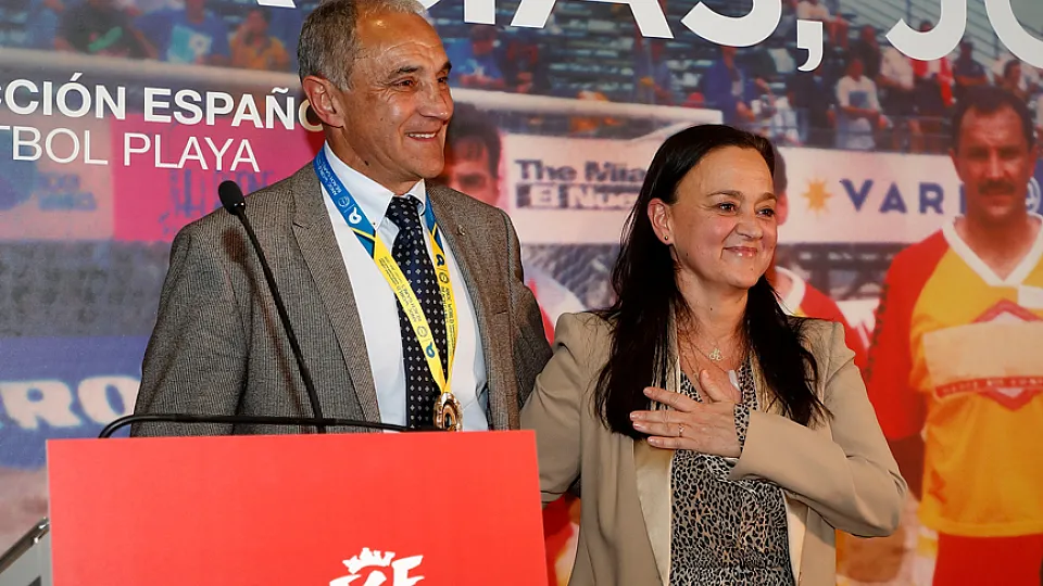 Joaquín y su pareja Marina durante el evento