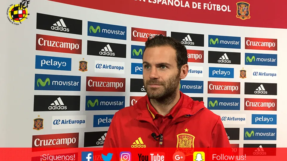 Juan Mata: ""Ellos van a querer demostrar que pueden competir y ganar a España en un estadio que espero que esté lleno"