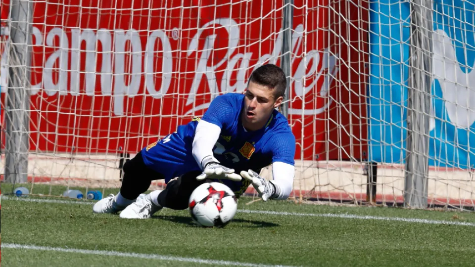 Kepa en un entrenamiento