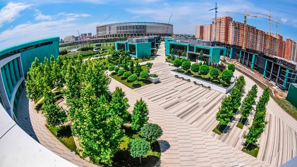 Vista panorámica del lugar de concentración de España durante el Mundial de Rusia 2018