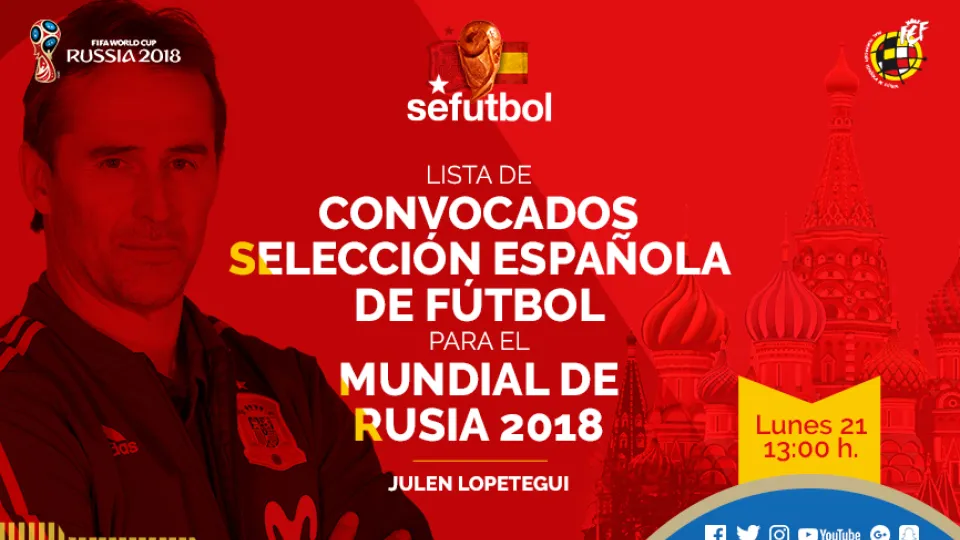 Julen Lopetegui ofrece la lista de convocados para el Mundial de Rusia 2018
