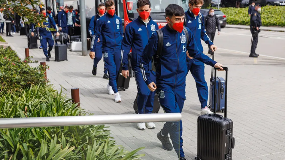 La Selección española llega a Barcelona