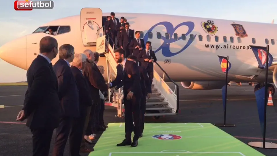 Llegada a Francia de la Selección española