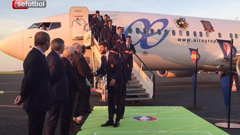 Llegada a Francia de la Selección española