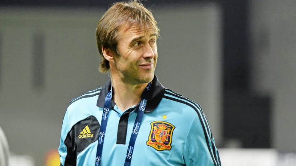 Julen Lopetegui durante su etapa en la Selección Española Sub-21