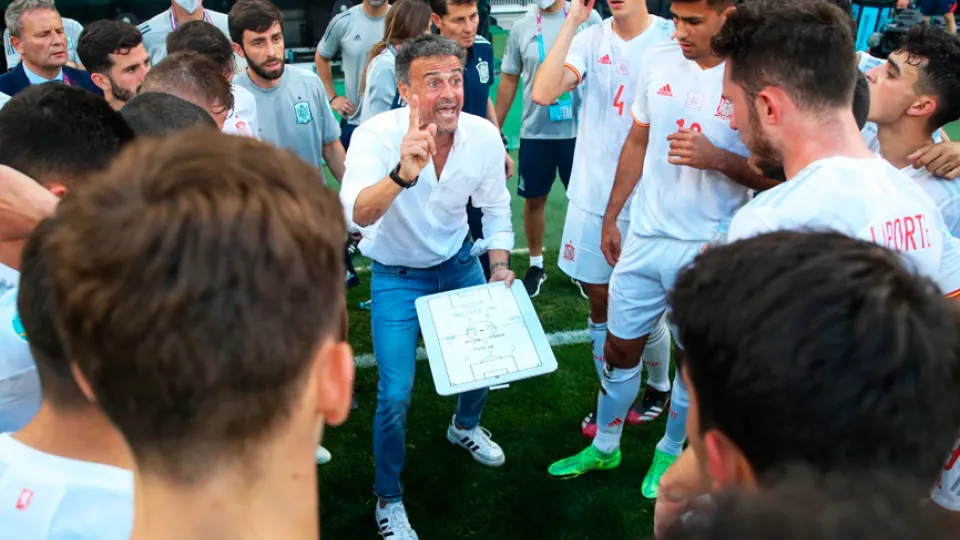 El seleccionador nacional durante el Croacia-España de la Eurocopa