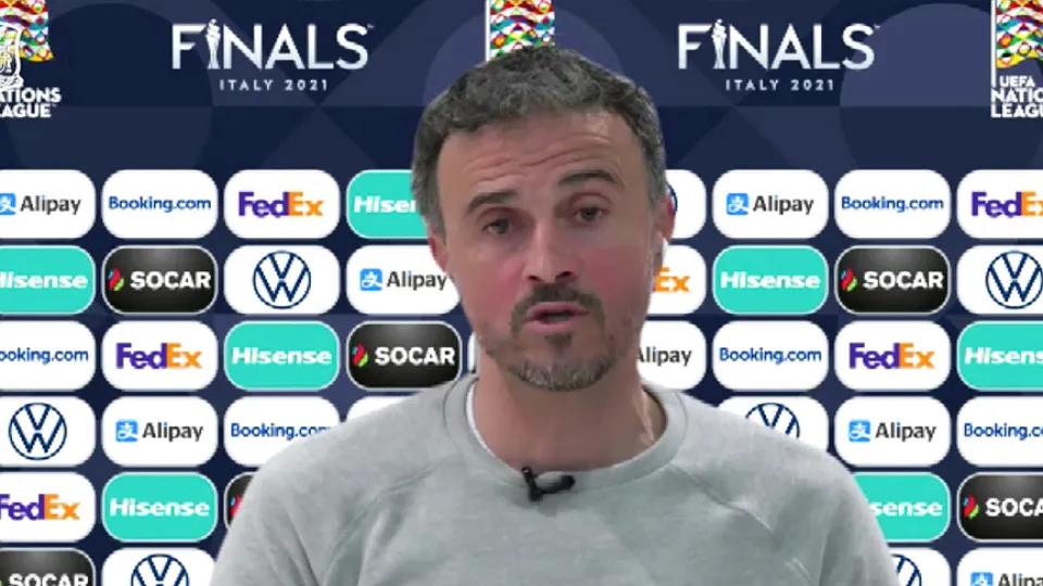 El seleccionador nacional, Luis Enrique Martínez, durante su rueda de prensa en la que ha valorado el sorteo de la UEFA Nations League