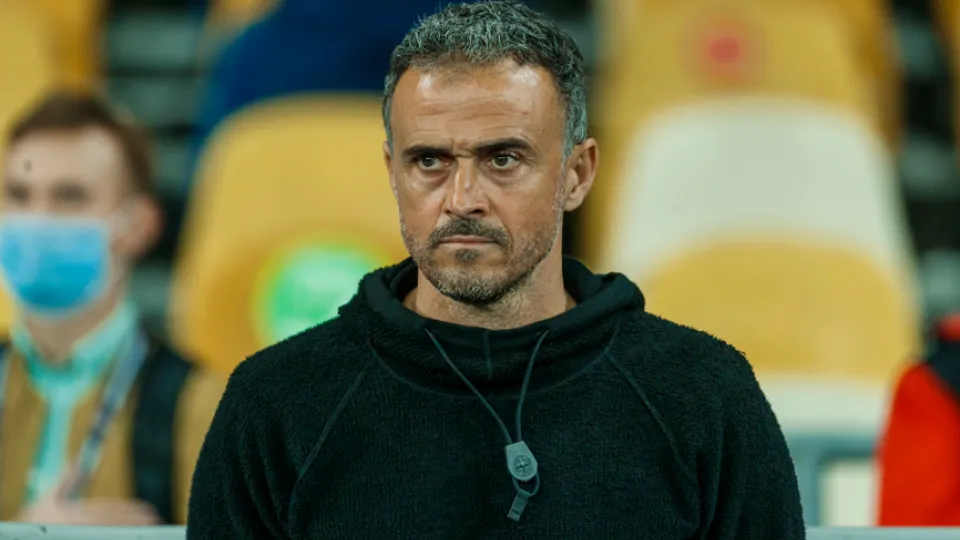 Luis Enrique en un momento antes de empezar el partido