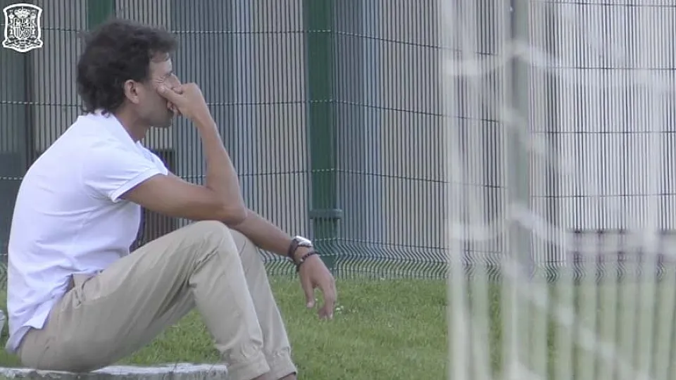 VÍDEO | Luis Milla, en el entrenamiento de la Sub-21