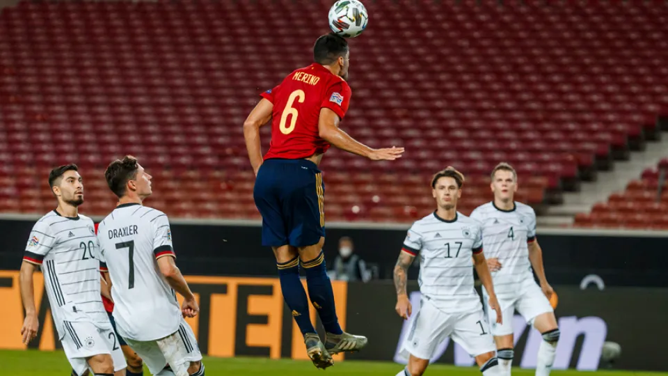 Merino en una acción del partido