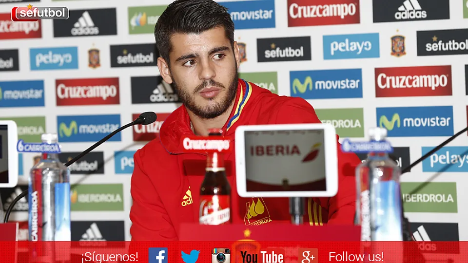 Álvaro Morata atendió a los medios en rueda de prensa 