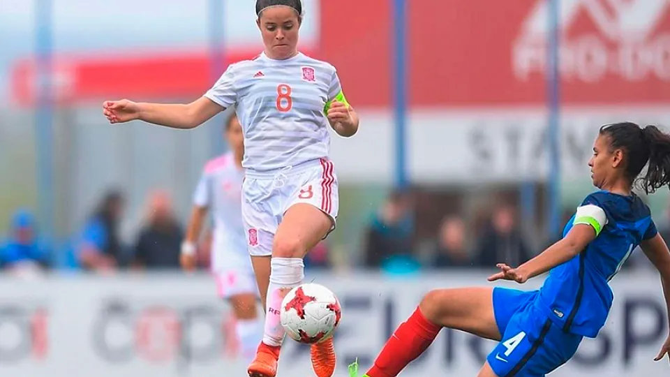 Nerea Eizaguirre durante un encuentro de la Selección española