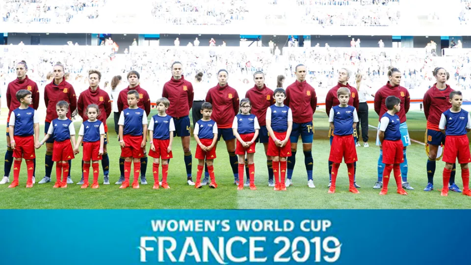 La Selección española femenina antes de su duelo contra Sudáfrica en el Mundial