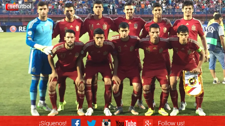 Once de la Selección Española Sub-19 que se ha medido a Holanda en Véria