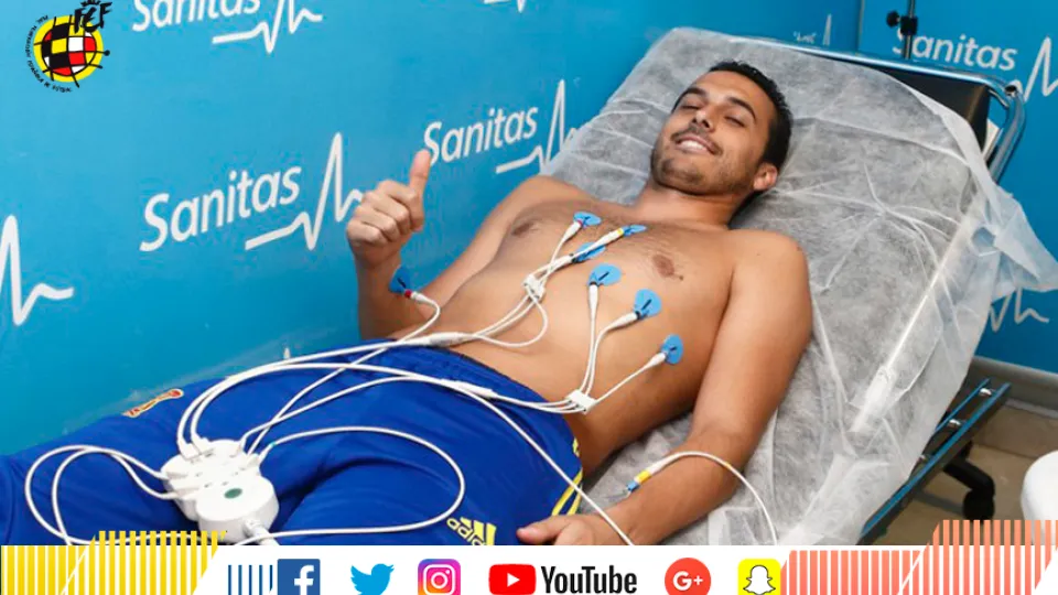 Pedro Rodríguez durante un análisis médico