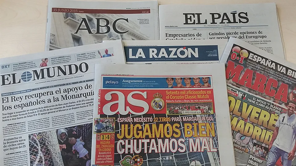 Portada de los periódicos
