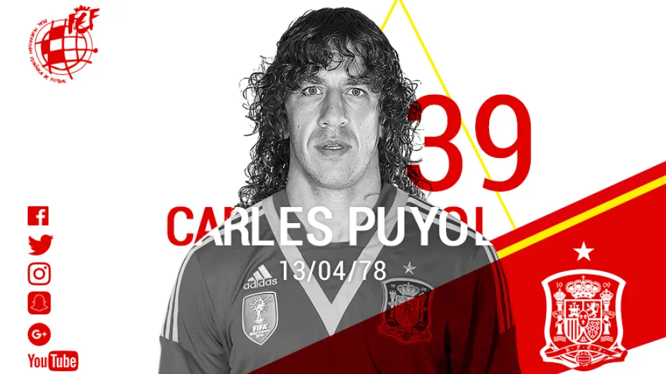 El centenario zaguero Carles Puyol cumple 39 años