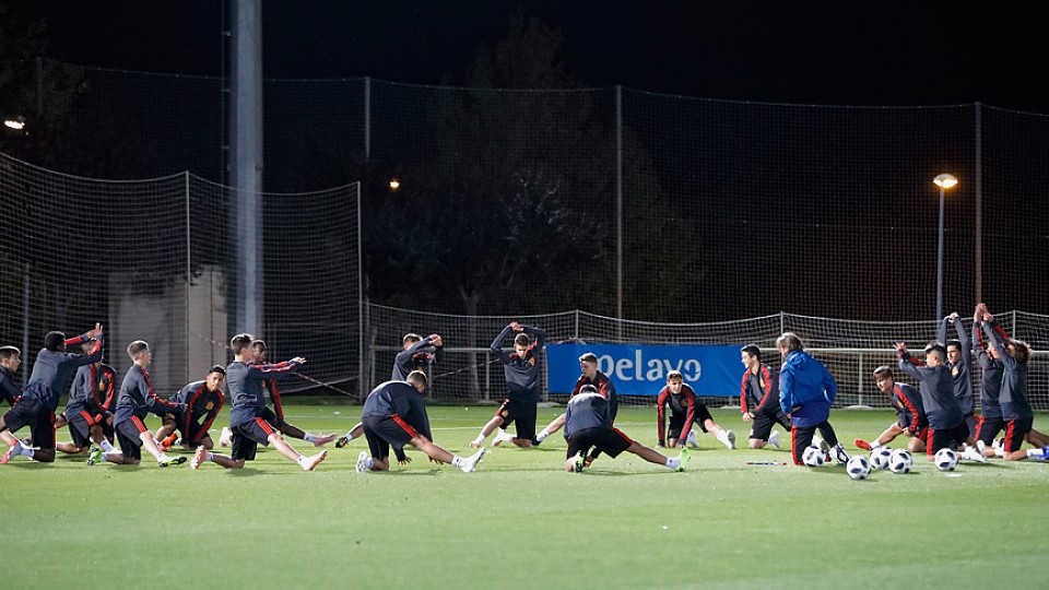 Los jugadores de la Selección española Sub-15 se entrenan en Las Rozas