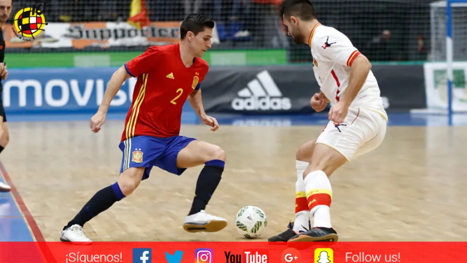 Lance del partido entre España y Montenegro disputado en Boadilla del Monte