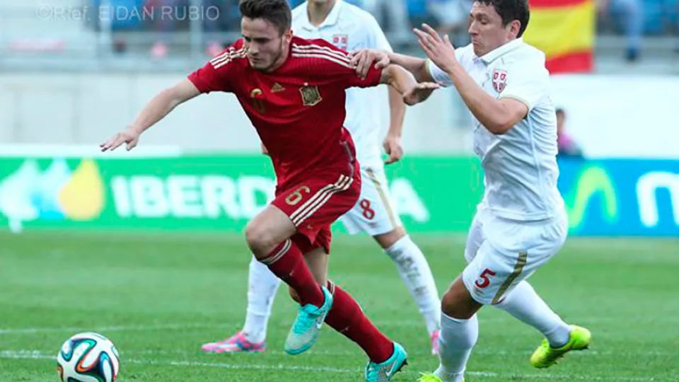 Saúl con la Selección española